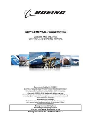 Boeing supplemental procedures to Weight and Balance Control and