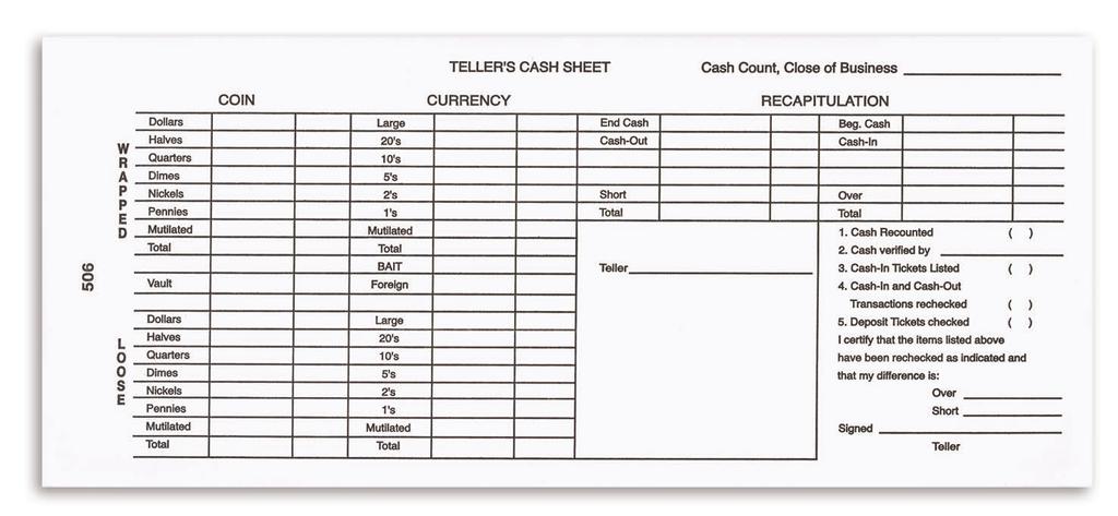 Miscellaneous Teller Items Organizes information quickly and concisely. Concisely and confidentially informs customers of their account balances.