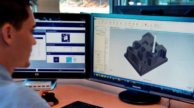 Using state-of-the-art CAD-CAM systems to gain a competitive edge The CAD-CAM system assigns the type of application and the milling strategy to the component to be machined.