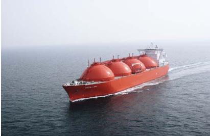 Figure 3.21 Typical spherical LNG carrier Figure 3.