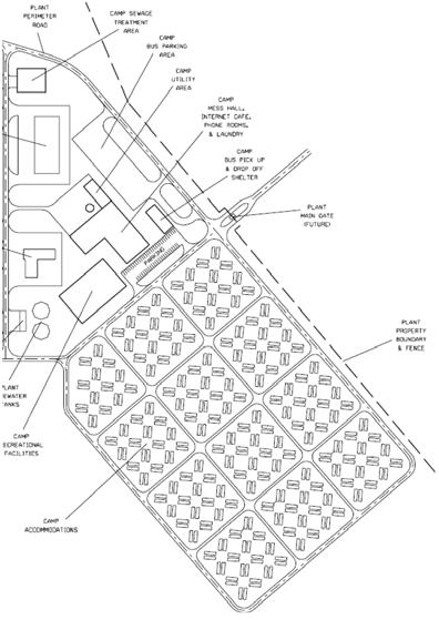 Figure 3.23 Indicative temporary accommodation facility conceptual layout 3.6.
