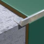 PRODUCT GUIDE - FINISHING PRODUCTS Straight Edge Aluminium Trim An L shaped extruded aluminium profile designed to protect the edges of tiles or similar hard finishes fitted in wall or floor