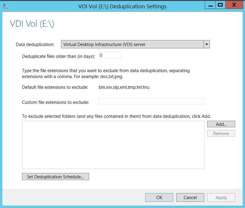 Enable Users Figure 5 provides deduplication on your schedule Windows Server 2012 delivered several enhancements to the Remote Desktop Protocol (RDP) that improves the performance of remote desktops