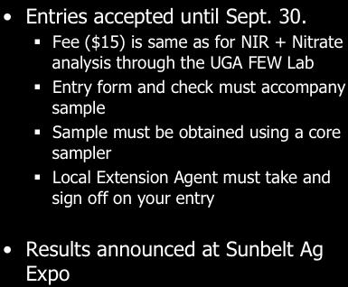 2010 Entries accepted until Sept. 30.