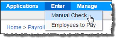 Entering and Posting Manual Checks Occasionally, a check is processed outside the system and needs to be recorded.
