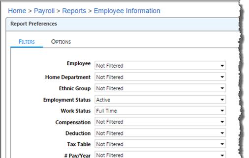 Employee Information This is a helpful report to show you the settings for each employee.
