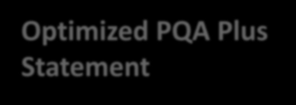Optimized PQA