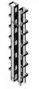 SEISMIC FRAME TWO-POST RACK ACCESSORIES Seismic Frame Accessories VCS Vertical Cabling Section Two aluminum cable managers, 6 W x 6.