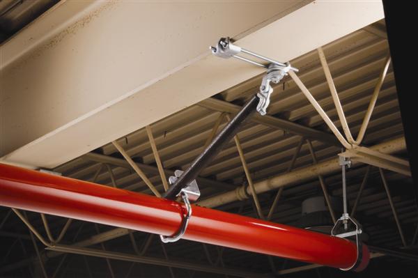 Adjustable I-Beam Attachment No loose parts No assembly required Snap-off bolt head helps enable easy installation and inspection of seismic sway braces Meets NFPA -13 requirements for
