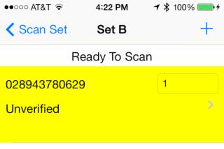 If Verify On Scan is not being used, the barcode
