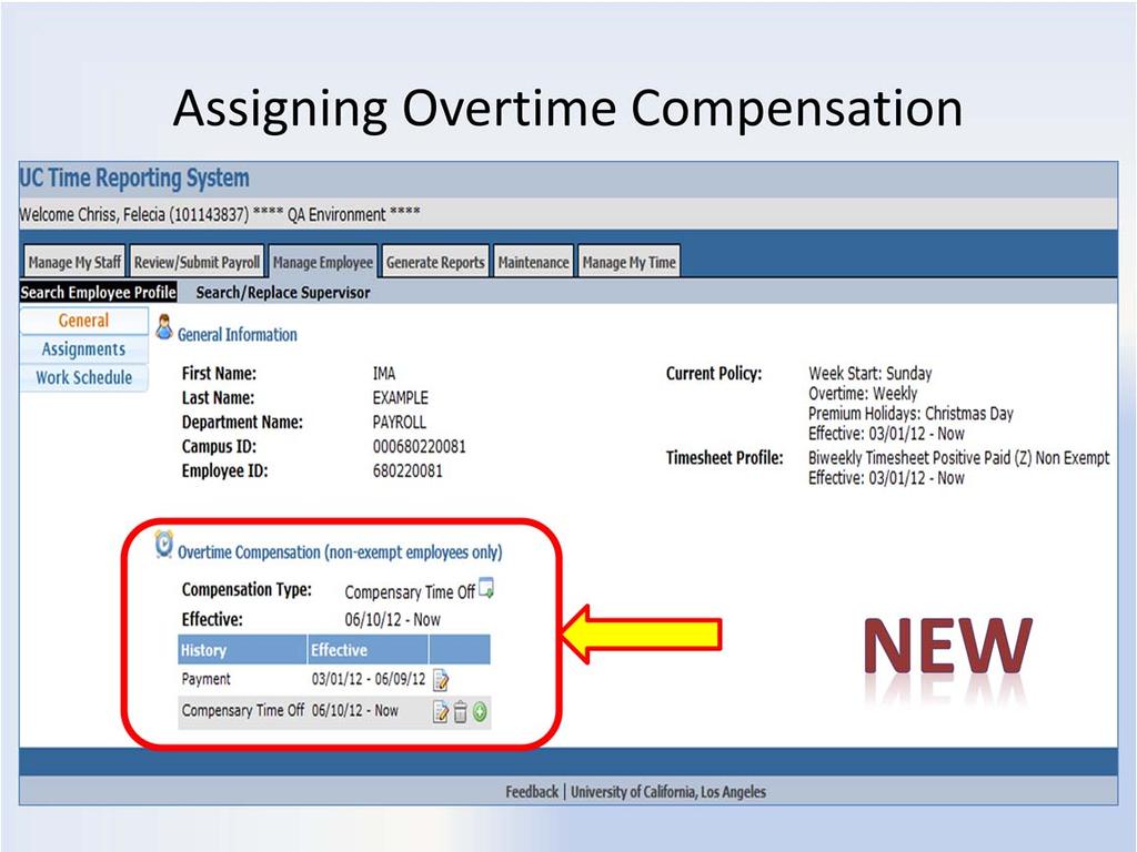 Assigning Overtime Compensation It is the DTA s responsibility to indicate in TRS whether the employee has elected to receive overtime as a payment or as *compensation time accrued (CTA).