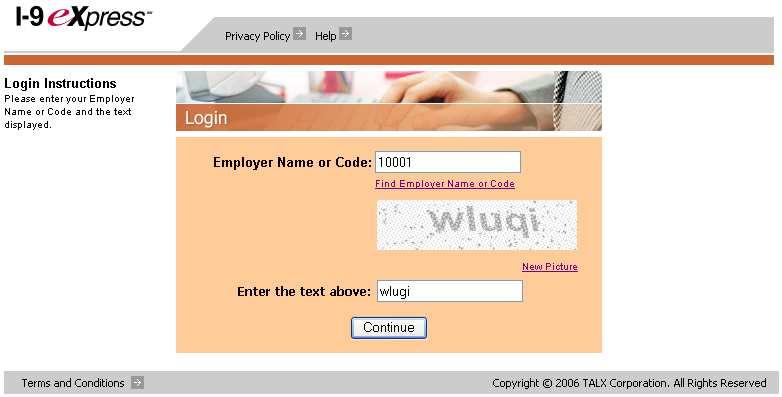 Employee Web Site The use of the Employee Web site is optional. Your employer will decide if this site will be part of your electronic I-9 process.