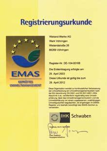 44 to have verified whether the site Vöhringen as indicated in the updated environmental statement of the organisation Wieland-Werke AG with the registration number DE-104-00108 meets all