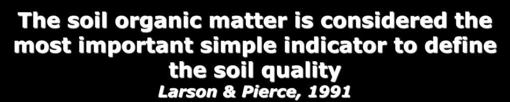 indicator to define the soil quality Larson &