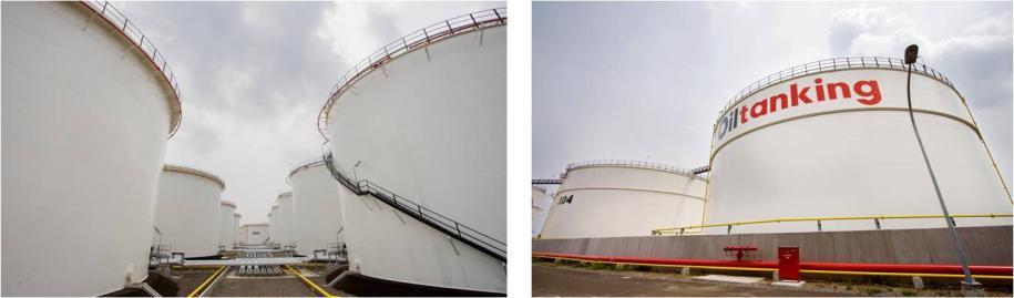Oiltanking Merak, West Java, Indonesia Project Description Basic engineering followed by the detailed engineering of the tank terminal and jetty topside facilities Vertical storage tanks laid out in