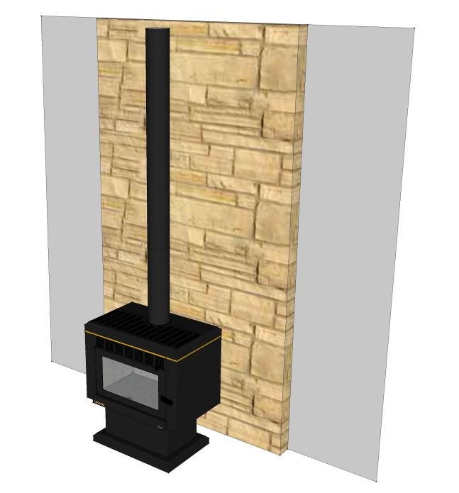 If you are restricted by space or other complications and just want a flat feature say behind a fireplace you can direct fix the fibre cement board to the wall or over the gib.
