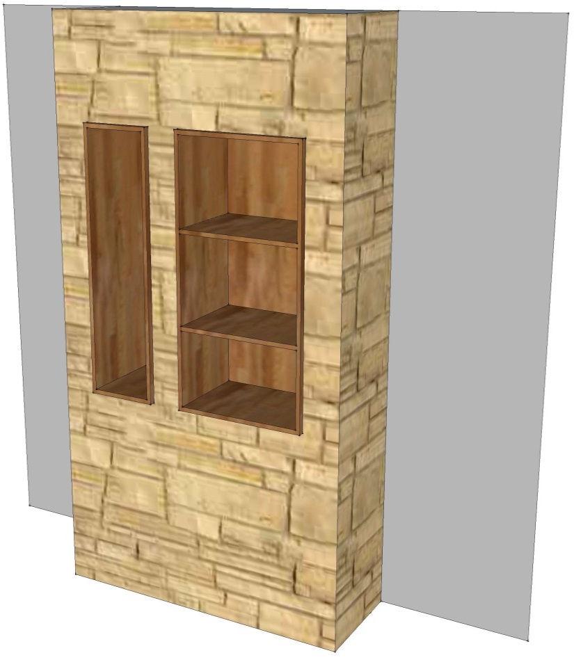 Your installer will lay the stone up to the edge of the fascia.