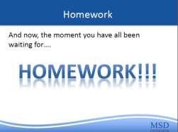Homework Reinforcing Additional Key Concepts Homework Assignments for Days 1-3 1. Designated Uses 2.