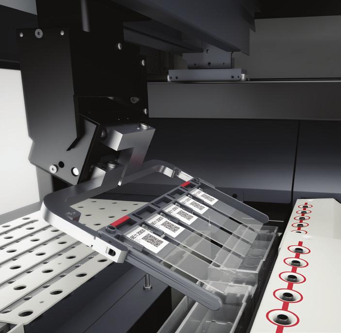 Automated slide throughput depends on length of protocol, slide capacity and reagent positions.