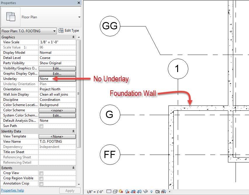 : Underlay Modify Plans Underlay Notes: Underlay allows you to see any other level below the current