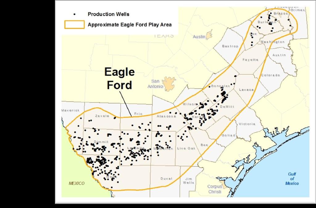 Understanding the Eagle Ford Shale Play Eagle Ford Shale development is growing quickly, but still in the early stages. Concerns regarding water sourcing are growing.