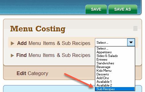 Create Sub Recipes Now that your inventory items have been entered you are ready to create your Menu Items and Sub Recipes.