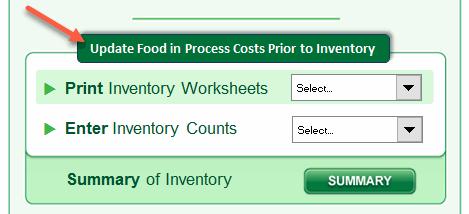 Alert: When you begin a new inventory count the program will not save the count details, so its good practice to save this detail either by printing or exporting to a new Excel file.