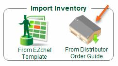 Note: Imported inventory will include only the following data: Item Name and Category, Item Code, Brand, Pack #/Size (this is the As Purchased unit or the way the items are delivered to you), and