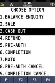 CASH OUT ONLY The cash-out feature is available on debit (cheque and savings) accounts only for EFTPOS transactions.