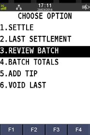 REVIEW DETAILS OF THE LAST TRANSACTION This function allows you to review the details of the last