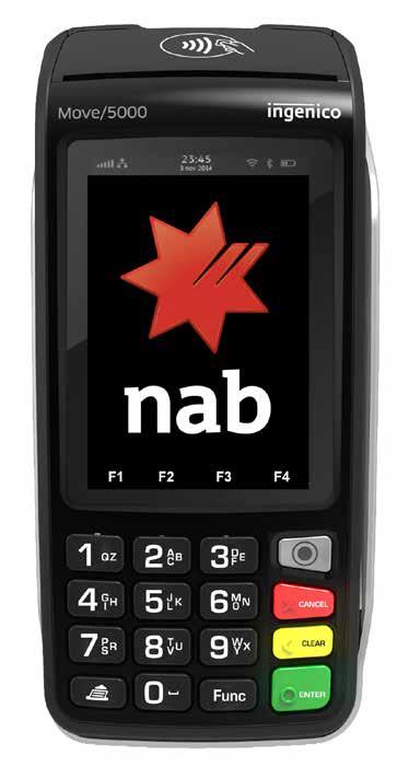 GETTING TO KNOW YOUR NAB EFTPOS INGENICO TERMINAL Contactless landing zone Swipe reader Terminal display/ touchscreen