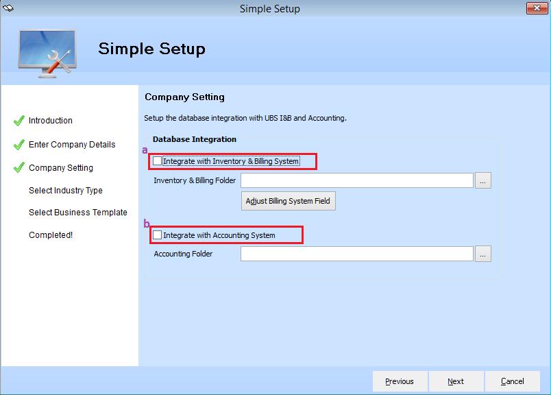 3. If you want to do data sharing with Sage UBS, you can set the data folder location here, a is for