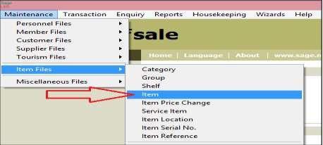 Company Setup Set up your own item list If you start up your Sage POS 2015 with a blank data and