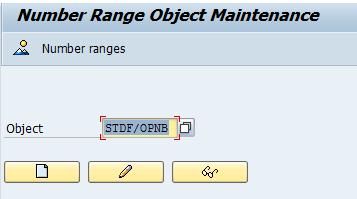 Figure 15 Maintain Number Range Object 3. Choose the edit Intervals button to edit and add ranges. Figure 16 Add a Range 4. Add only this interval (make sure that No.