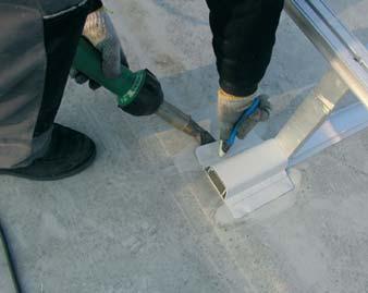 Before installing the frames, draw the position of the frames onto the roof with a chalk line.