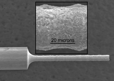 18 µm 200 µm Z(microns) 22 20 22 20 0-1 25 100 200 300 400 X(microns) V=70 V C=3300 pf L=500 µm FR=1 µm/s R a = 0.41 µm S = 4.61 µm 200 µm Z(microns) 20 24 22 1-1 100 200 300 400 X(microns) Figure 11.