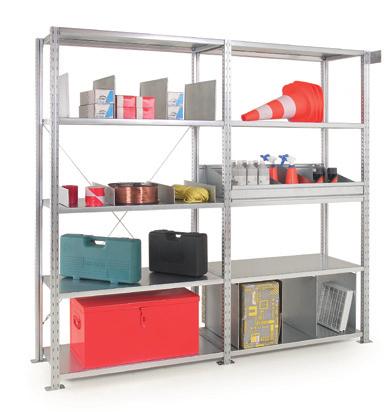 Shelving systems and uses Equipped with vertical dividers for storage in compartments, this shelving