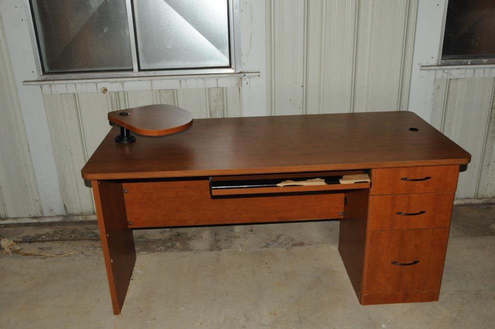 Item Description: Wooden Desk with Drawers and