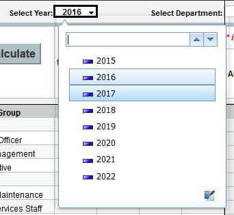 b. Casual Employees To open the template, go to Main Menu > Recurrent Funds/Special Purpose Funds > Casual Employees. Select a year that you wish to budget for. Select a GLC to enter budget for (e.g. R.24510.