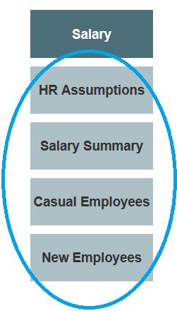 HR Assumptions This template includes assumptions associated with salary calculations (e.g. the rate and period of EB Salary Increase from current year onwards, Levy rates) for your information.