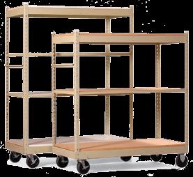 RivetRite Wide Shelving Span Inventory Cart / Installation Photos Inventory Carts The Penco Inventory Cart transports supplies,
