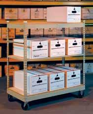 easily added Shelves can be adjusted to fit a wide variety of load sizes, providing greater flexibility than traditional carts