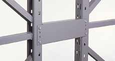 Pallet Rack Upright Frame Accessories Rigid Row Spacer Structurally connects and spaces two rows of rack back-to-back Bolted type Hardware included Rigid Row Spacer Space Rigid Wall Spacer 6 5AR506 8