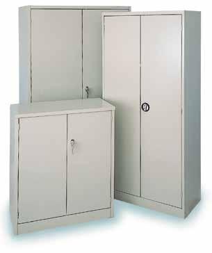 wide models have reinforced shelves with a 400 lb capacity E-Z Bilt Features: Recessed handle & L handle models Adjustable Shelves / Popular Sizes Three point latching / Built-in locks & 2 keys 3