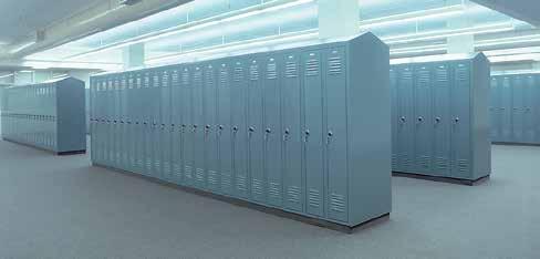 Vanguard Steel Lockers At a Glance Knock Down Construction Standard louvers for ventilation Classic III handle standard on QuickShip multi-point latch models 24 ga body painted to match door frame