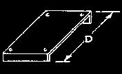 18 18-60412-028 60412-073 QuickShip Zee Bases (949 Black) Illustration Width Depth Height Front Zee Base (14 Ga)