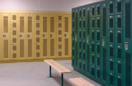 Invincible II Steel Lockers At a Glance Knock Down Construction Diamond perforations on door and sides 14 ga door, 16 ga body & 18 ga back Classic III or Defiant II handle available on 1, 2 and 3