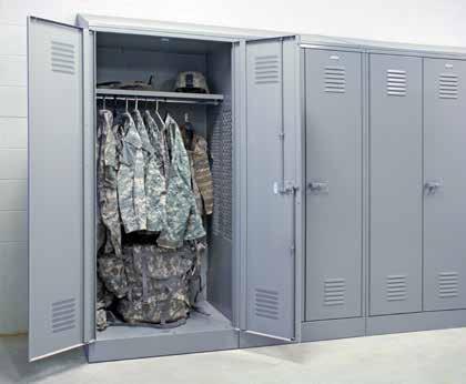 Patriot Gear Lockers A properly equipped double door Patriot Gear locker can be the ideal solution for a variety of specialized storage challenges The ample storage areas at both top and bottom of