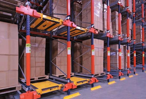 Semi-automatic Pallet Shuttle 3 Compact and high capacity warehousing. 3 Reduces loading and unloading times. 3 Larger number of stored product types (one product type per channel).