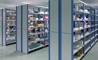 M3 shelving 3 Basic system of manual storage and archiving for light and medium loads.